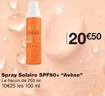 Spray Solaire SPF50+ "Avène"