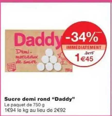 Sucre demi rond "Daddy"