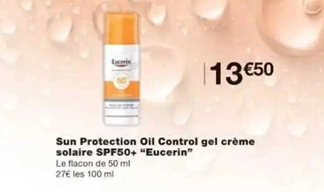 Sun Protection Oil Control gel crème solaire SPF50+ “Eucerin”