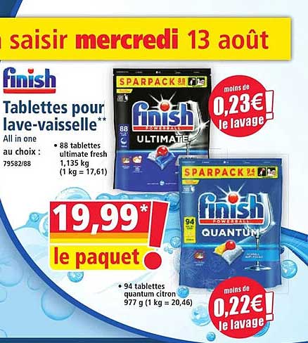 Tablettes pour lave-vaisselle**