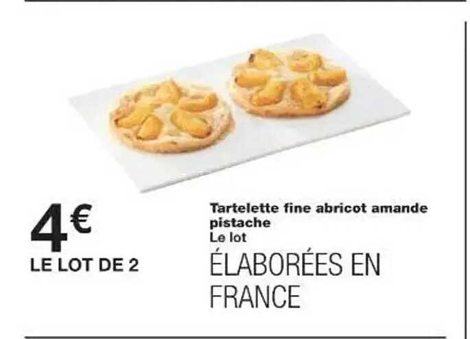 Tartelette fine abricot amande pistache