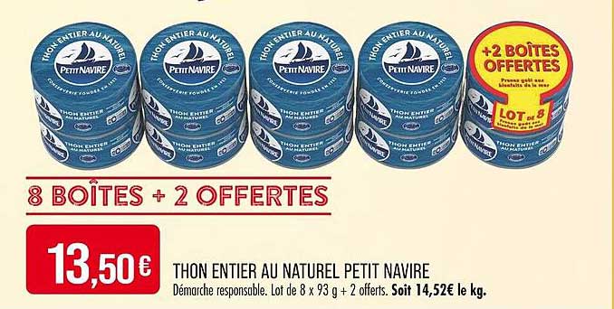 THON ENTIER AU NATUREL PETIT NAVIRE