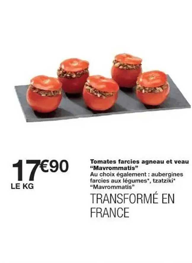 Tomates farcies agneau et veau “Mavrommatis”