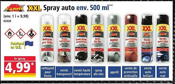 XXL Spray auto env. 500 ml