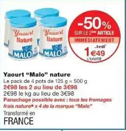 Yaourt "Malo" nature