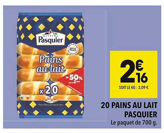 20 PAINS AU LAIT PASQUIER