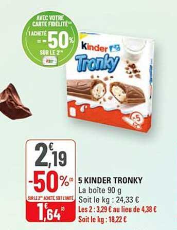 5 KINDER TRONKY