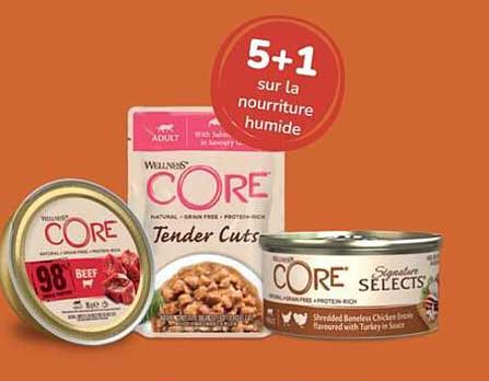 5+1 sur la nourriture humide