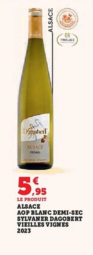 ALSACE AOP BLANC DEMI-SEC SYLVANER DAGOBERT VIEILLES VIGNES 2023