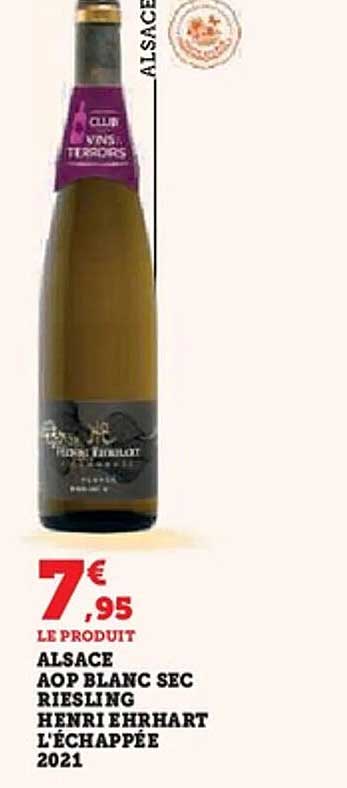 Alsace AOP Blanc Sec Riesling Henri Ehrhart L'Échappée 2021