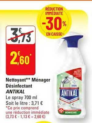 Antikal Nettoyant Ménager Désinfectant