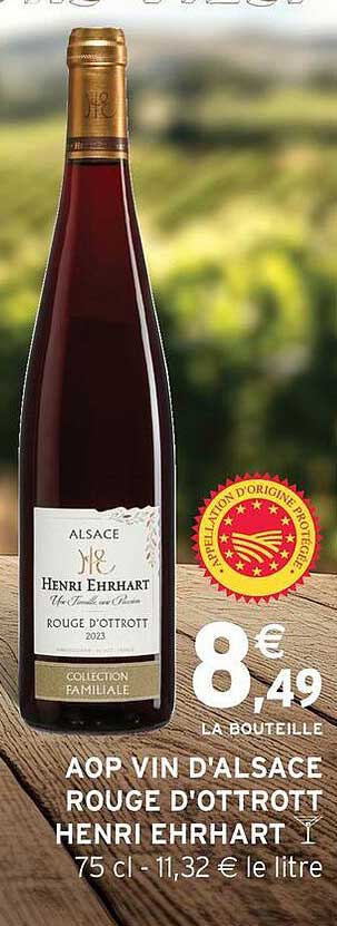 AOP VIN D'ALSACE ROUGE D'OTTROTT HENRI EHRHART