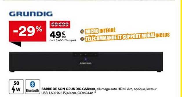 BARRE DE SON GRUNDIG GSB900