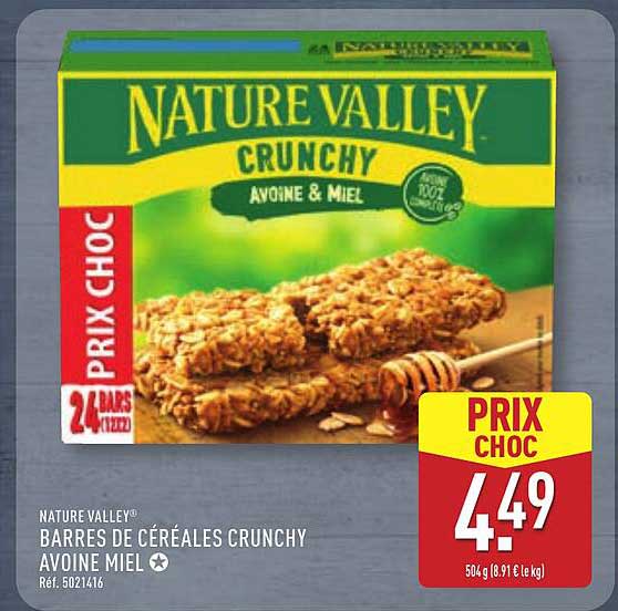 BARRES DE CÉRÉALES CRUNCHY AVOINE MIEL