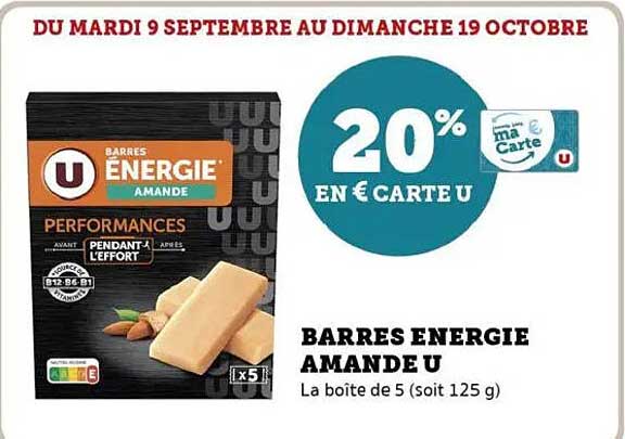 BARRES ENERGIE AMANDE U