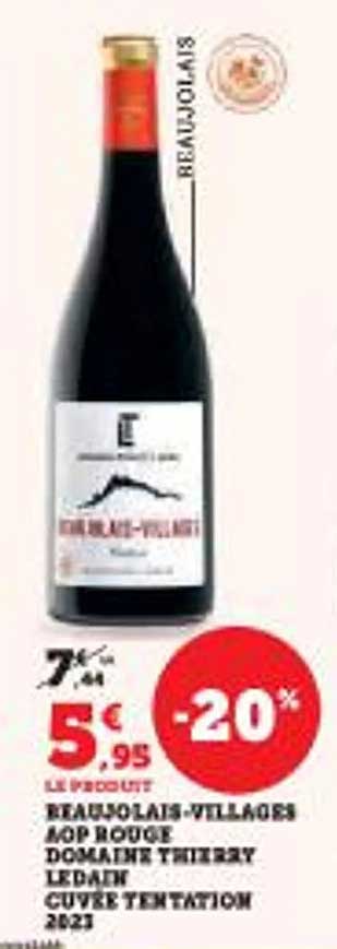 Beaujolais-Villages AOP Rouge Domaine Thierry Ledain Cuvée Tentation 2023