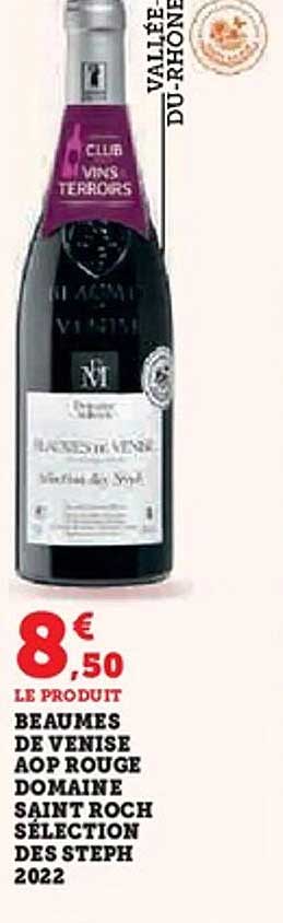 BEAUMES DE VENISE AOP ROUGE DOMAINE SAINT ROCH SELECTION DES STEPH 2022