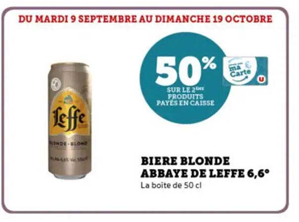 BIERE BLONDE ABBAYE DE LEFFE 6,6°