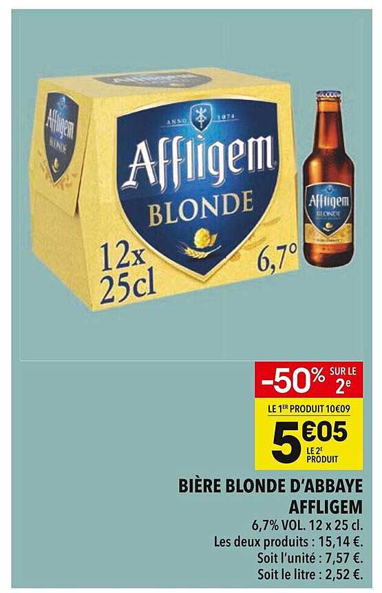 Bière Blonde d'Abbaye Affligem