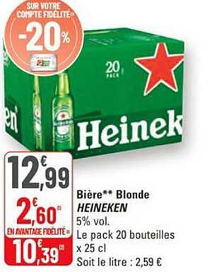 Bière** Blonde HEINEKEN