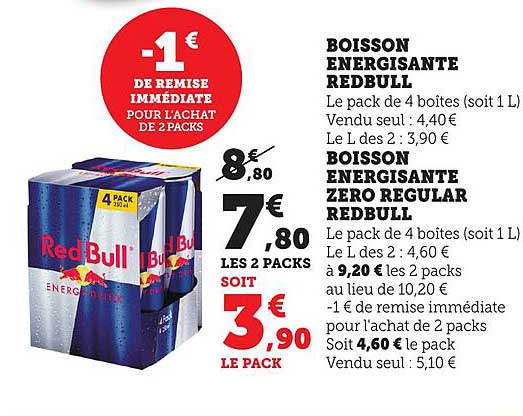 BOISSON ÉNERGISANTE REDBULL