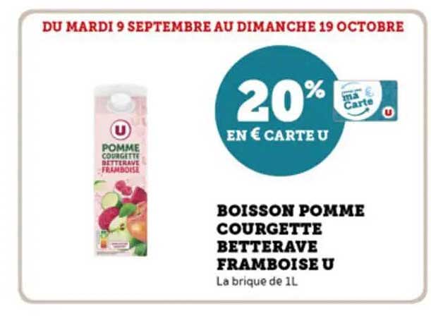 BOISSON POMME COURGETTE BETTERAVE FRAMBOISE U