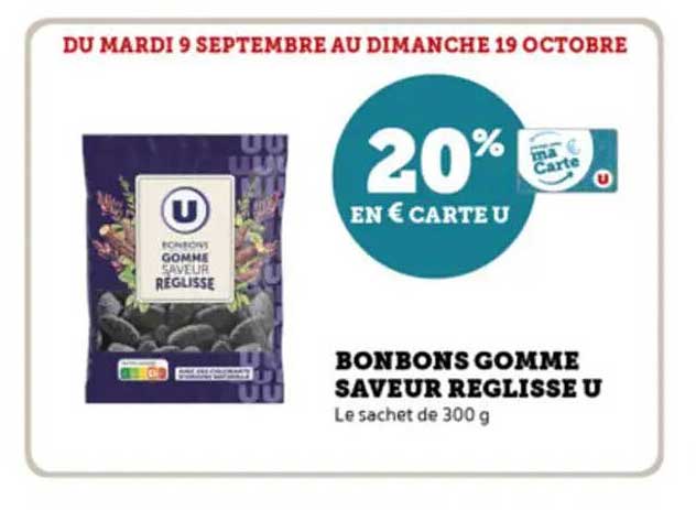 BONBONS GOMME SAVEUR RÉGLISSE U