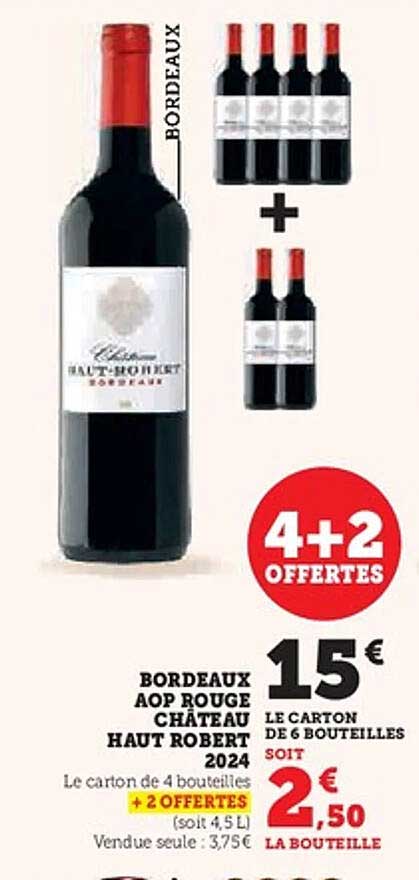 BORDEAUX AOP ROUGE CHÂTEAU HAUT ROBERT 2024