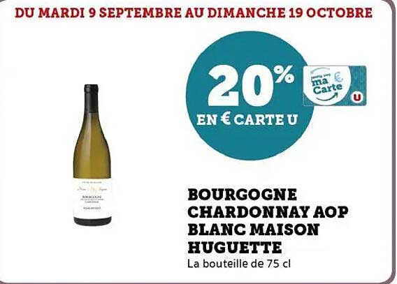 Bourgogne Chardonnay AOP Blanc Maison Huguette
