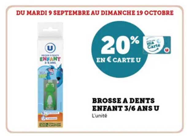 BROSSE A DENTS ENFANT 3/6 ANS U