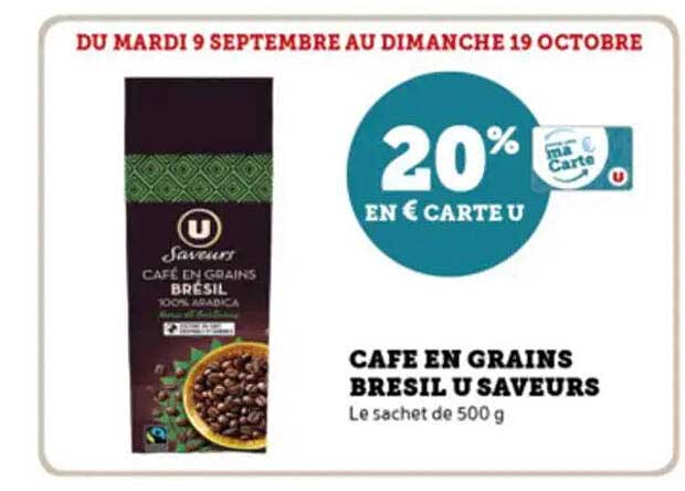 CAFE EN GRAINS BRESIL U SAVEURS