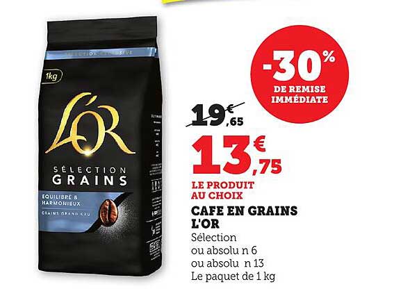 CAFE EN GRAINS L'OR