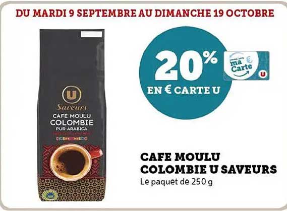 CAFÉ MOULU COLOMBIE U SAVEURS
