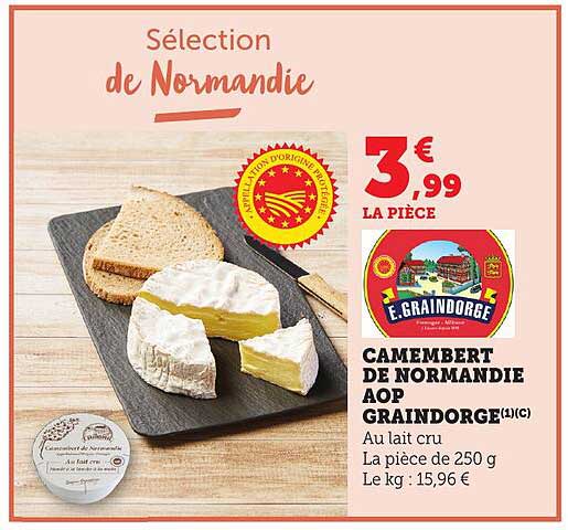 CAMEMBERT DE NORMANDIE AOP GRAINDORGE