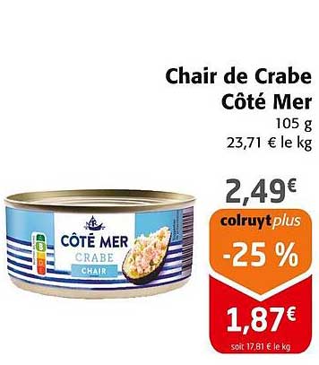 Chair de Crabe Côté Mer