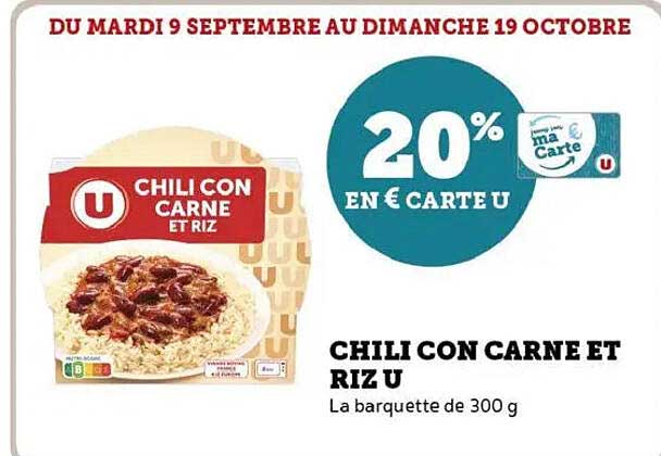 CHILI CON CARNE ET RIZ U