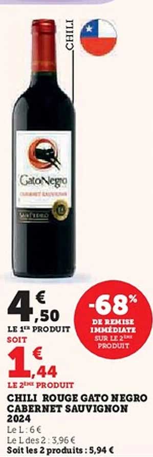 CHILI ROUGE GATO NEGRO CABERNET SAUVIGNON