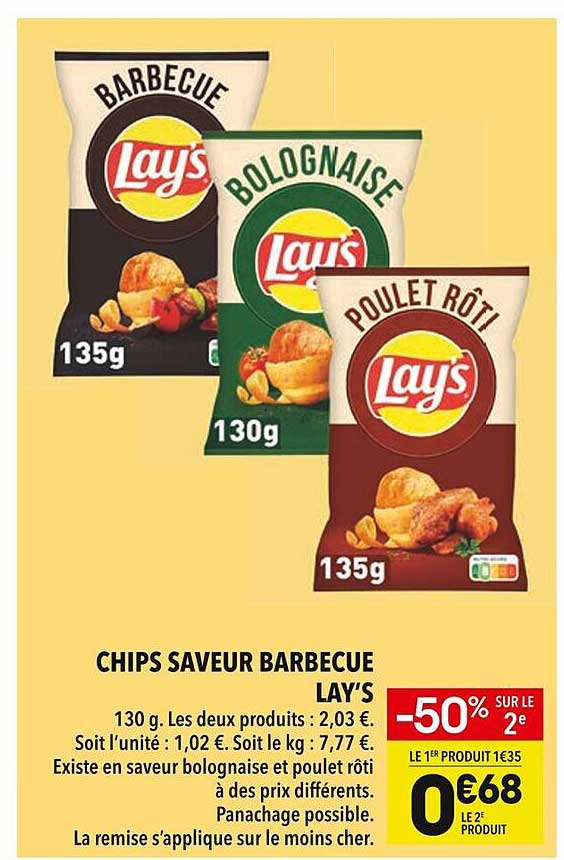 CHIPS SAVEUR BARBECUE LAY'S