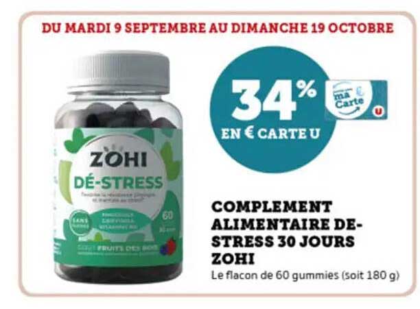 COMPLEMENT ALIMENTAIRE DE-STRESS 30 JOURS ZOHI