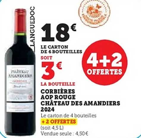 Corbières AOP Rouge Château des Amandiers 2024