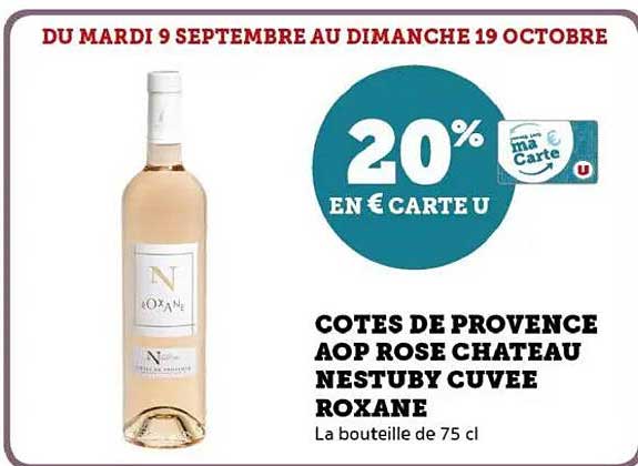 COTES DE PROVENCE AOP ROSE CHATEAU NESTUBY CUVEE ROXANE