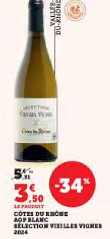 CÔTES DU RHÔNE AOP BLANC SÉLECTION VIEILLES VIGNES 2024