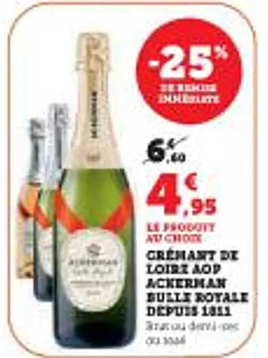 CRÉMANT DE LOIRE AOP ACKERMAN BULLES ROYALE DEPUIS 1811
