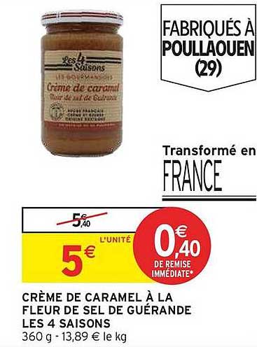 CRÈME DE CARAMEL À LA FLEUR DE SEL DE GUÉRANDE LES 4 SAISONS