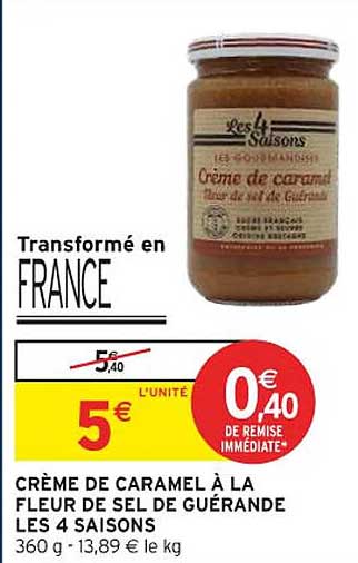 CRÈME DE CARAMEL À LA FLEUR DE SEL DE GUÉRANDE LES 4 SAISONS