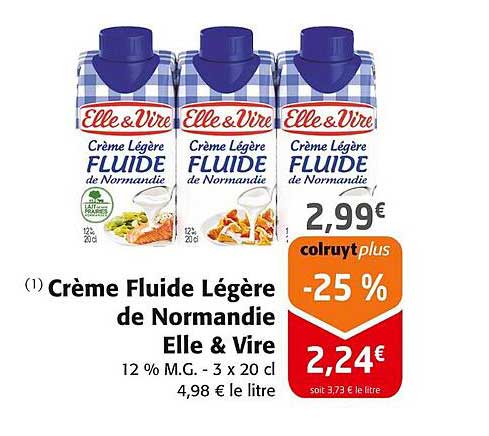 Crème Fluide Légère de Normandie Elle & Vire