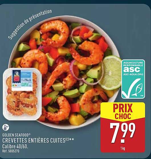 CREVETTES ENTIÈRES CUITES
