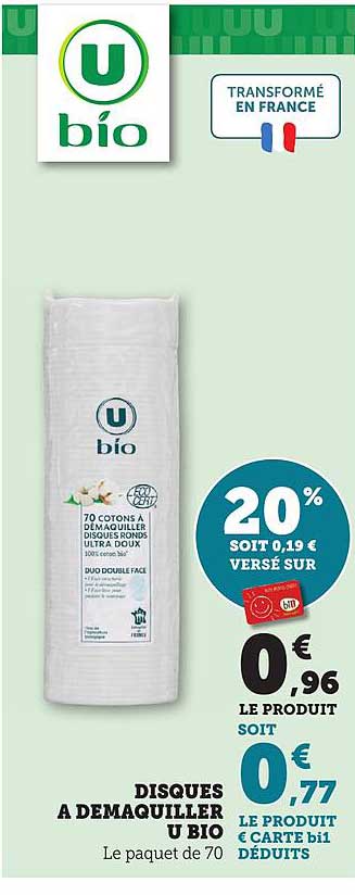 DISQUES A DEMAQUILLER U BIO