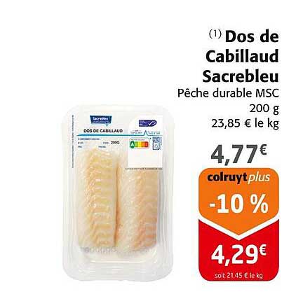 Dos de Cabillaud Sacrebleu