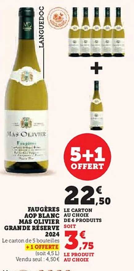 FAUGÈRES AOP BLANC MAS OLIVIER GRANDE RÉSERVE 2024